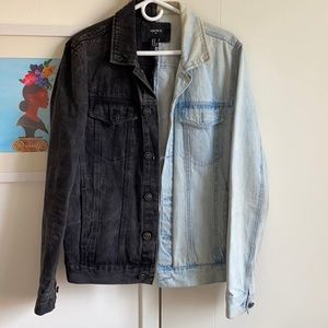 H&M black and blue Jean Jacket